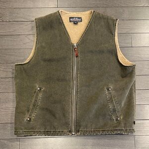 Woolrich Zip-Up Vest with Sherpa Lining